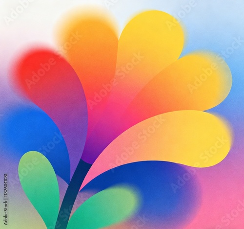 abstract background with colorful flowers