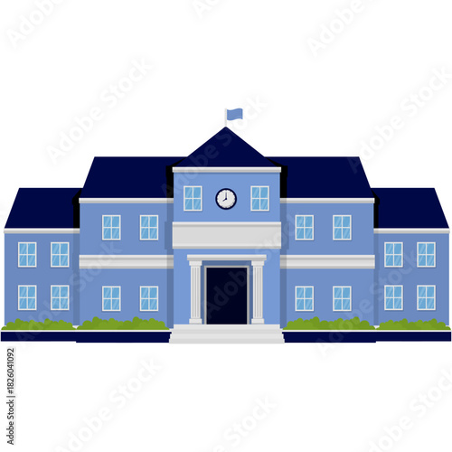 School Building Illustration