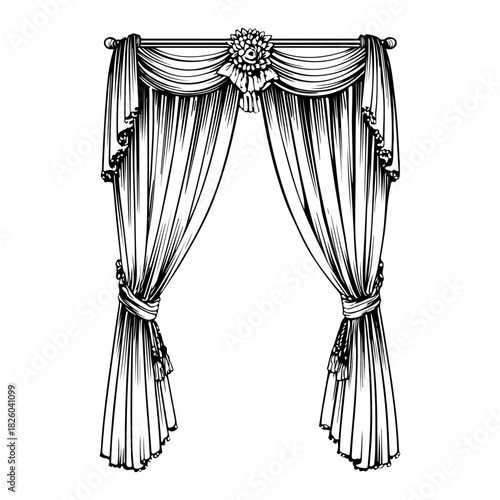 Abstract black silhouette of a graceful dancer expressing elegance and movement against a white background.