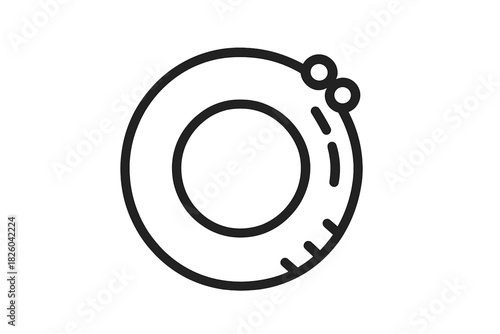 Circular progress bar or measurement scale indicator for user interface design