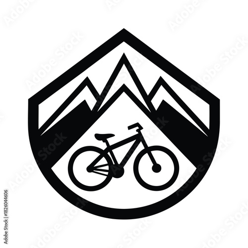 Mountain Bike Trail Icon Background