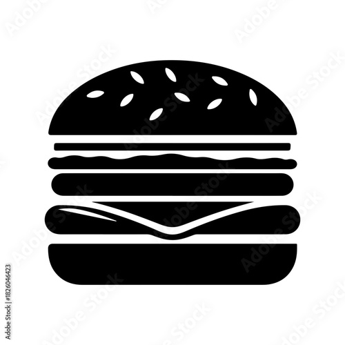 Minimalist black silhouette of a bicycle on a white background for design and branding purposes