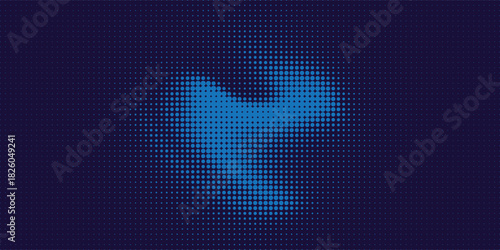 blue wavy halftone background. Dot pop art sport style vector. eps10.