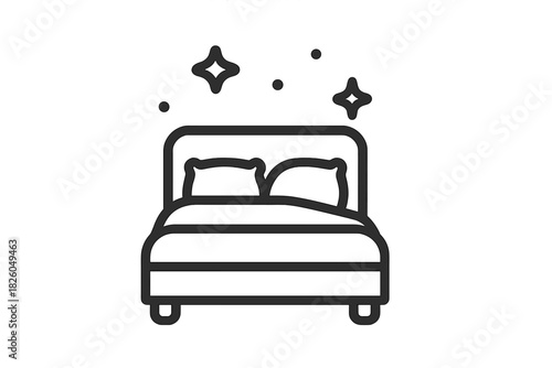 Clean and comfortable double bed symbolizing freshness and quality sleep