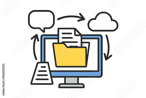 Data synchronization and transfer between computer, cloud storage, and external device