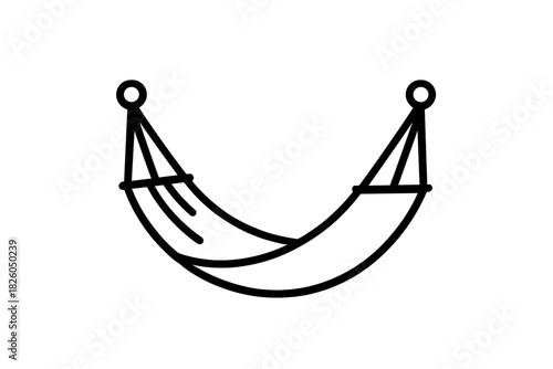 Hanging hammock symbolizing relaxation and leisure during summer vacation travel
