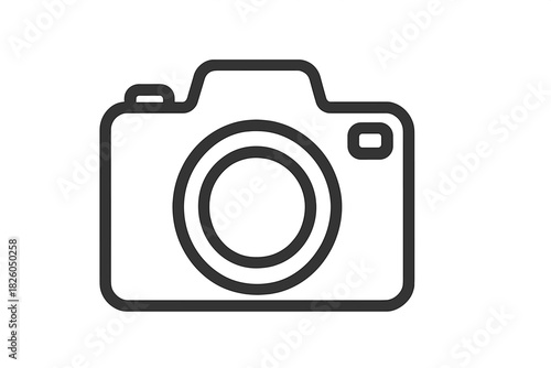 Minimalist outline digital camera for photography and visual media capture