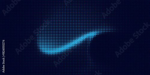 blue wavy halftone background. Dot pop art sport style vector. eps10.