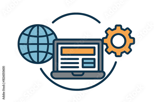Global internet network connection and web development configuration process
