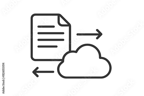Data synchronization process between a document and a remote cloud server