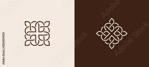 Botanical Leaf Flower Logo design for beauty spa and eco friendly products, leaves, Cosmetics, Jewelry, Beauty salon, Boutique, floral icon symbol sign illustration template