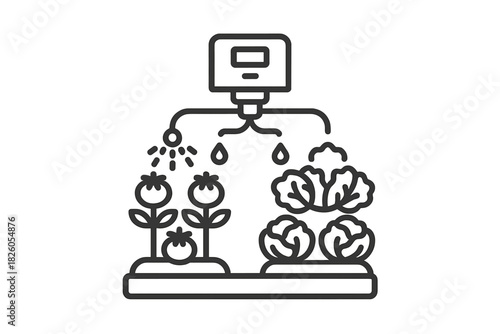 Automated irrigation system for smart farming watering vegetables and plants