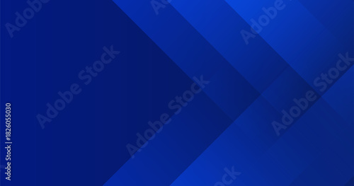 Dark blue abstract background with layered rectangular blocks and gradients.