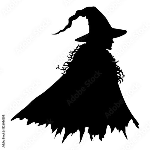 Minimalist black silhouette of a cat sitting gracefully, surrounded by a blank background ideal for various design projects