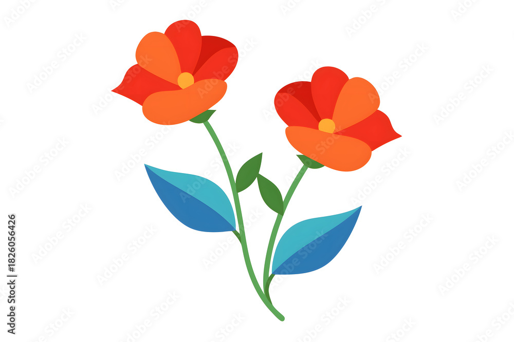 Obraz premium vector illustration of tulips