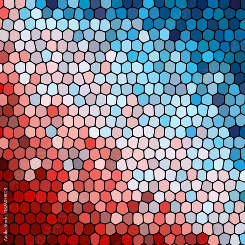 red and blue colors. geometric pattern. pebbles. eps 10