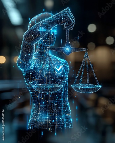 Digital justice law technology ai artificial intelligence scales of justice legal innovation future law