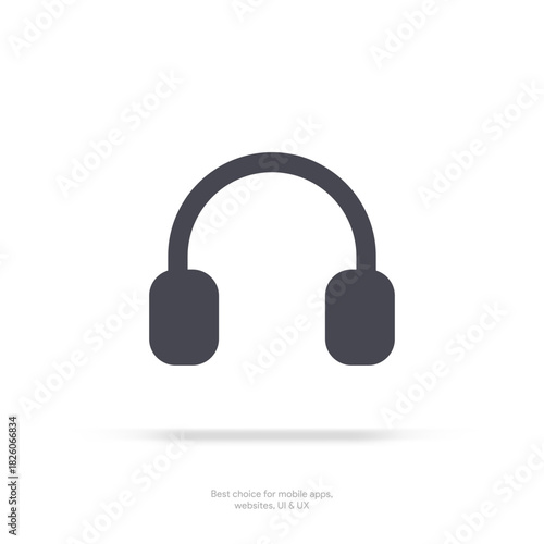 Headphone, headset icon. Phone calling icons. Streaming icon. Video call button. Collection of internet conversation buttons. Communication elements symbol. Stock vector EPS10.