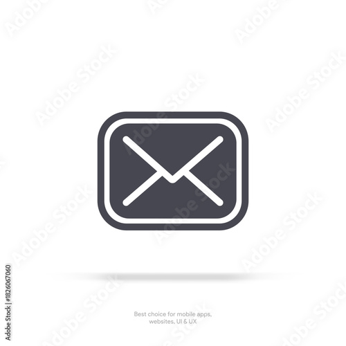 New message notification concept on realistic smartphone mockup. New email pop up. Incoming, open messaging. Chatting, mail, post, letter symbol, sign, emblem with new notification for UI UX website