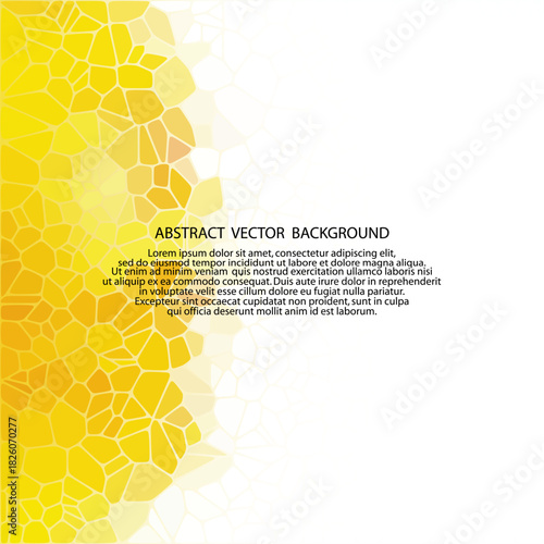 yellow abstract Peebles. vector geometric background. eps 10