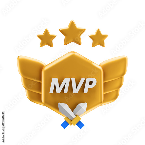 mvp winner 3d illustration
