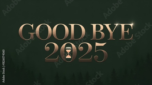 Good Bye 2025 Bronze Forest Design