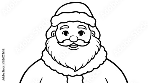Santa Claus Traditional Christmas Character Illustration Red Suit White Beard