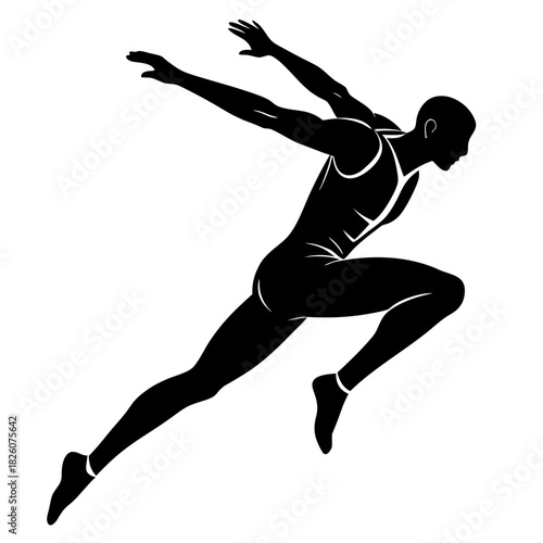 silhouette of a man jumping