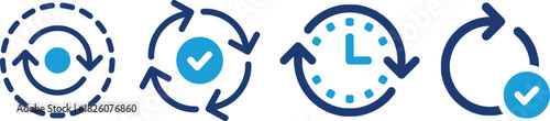 cycle, circular, arrow, rotation, repeat, refresh, reload, process, workflow, management, efficiency, time, clock, check, checklist, verified, approved, done, task, completion, strategy, system, conti