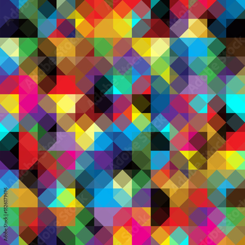 Colorful squares. Abstract colorful background of squares. Mosaic. Geometric pattern. eps 10