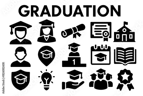 Celebrate graduation with these academic achievement icons