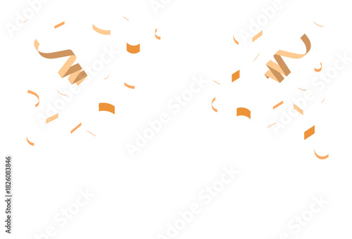 Celebratory Confetti Falling from Above with Copy Space for Your Festive Messages