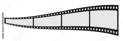 Film strip frame. Cinema tape. Photo negative, filmstrip. Movie black seamless vector illustration on white background for cinema-themed projects, movie posters and photographic albums. Photo film.