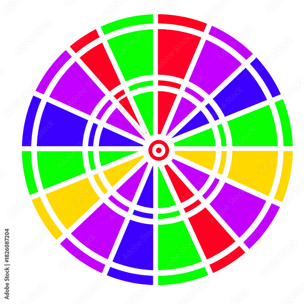 Fototapeta premium colorful target simple illustration カラフル 的 シンプル イラスト