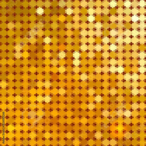 Golden yellow vector background. abstract illustration of hexagons. eps 10