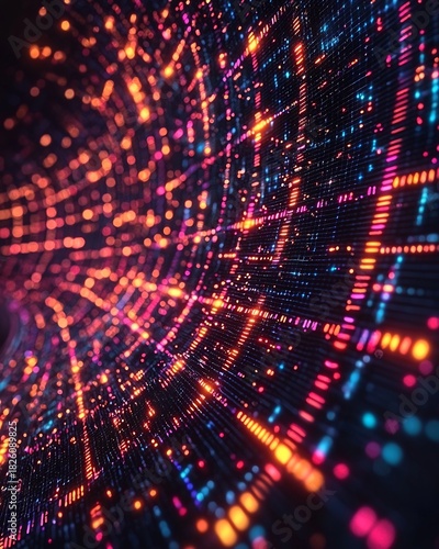 Abstract technology data network digital background future connection artificial intelligence design