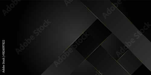 Abstract Luxury background. polygonal pattern. black and gold lines. Vector illustration.eps10