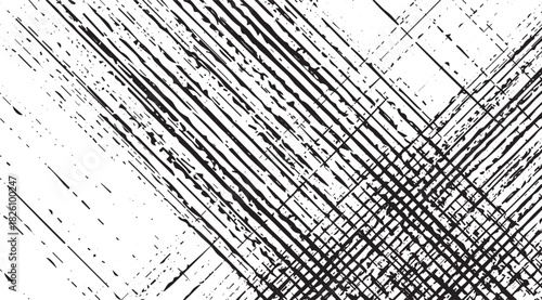 Grunge Lines Texture, black, white, diagonal, intersecting stripes, for creative background designs and overlays in digital art or graphic projects, perfect for adding distressed effects