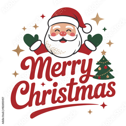 christmas card with santa claus