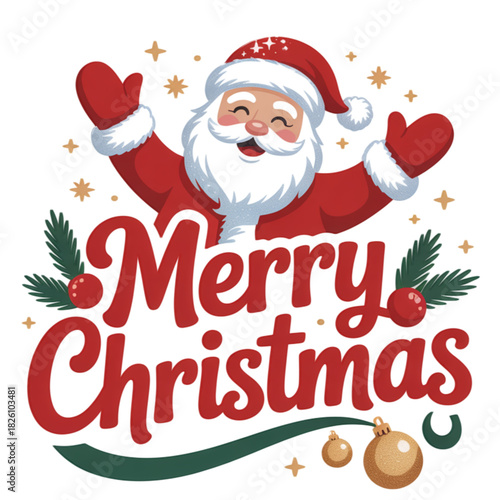 christmas card with santa claus