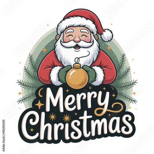 christmas card with santa claus