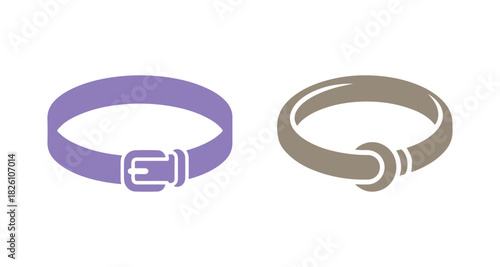 Bracelet icon. A straightforward illustration of a bracelet vector icon designed for web use, set against a white background.