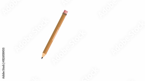 Pencil Writing Loop Animation on Transparent Background