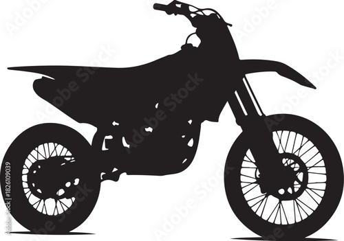 Motocross dirt bike silhouette, a symbol of speed and adventure