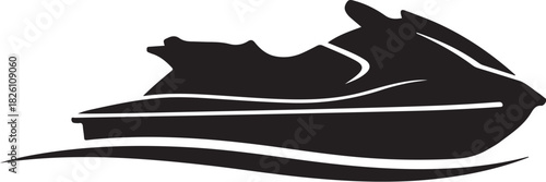 Personal watercraft symbol jet ski simple graphic vector design
