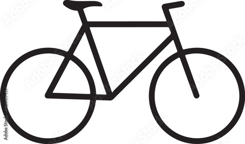 Minimalist bicycle icon, clean vector graphic for web and print
