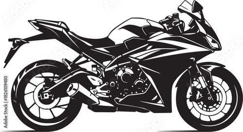 Dynamic sport motorcycle vector illustration isolated design