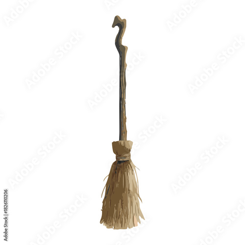 broom isolated on white background