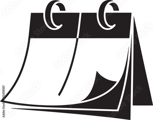 Calendar Logo Design with Page Turning Effect for Schedule and Event Management