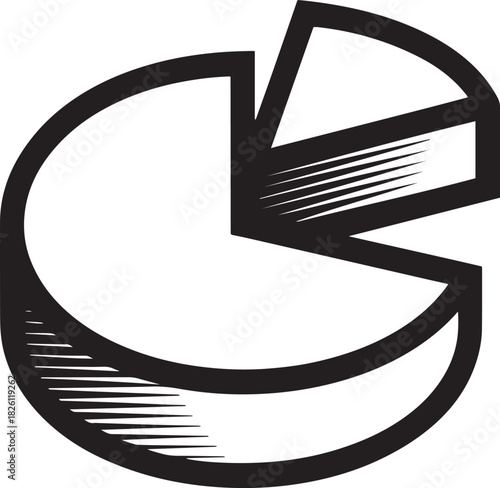 Pie Chart Vector Illustration for Data Analysis and Business Presentation Graphics